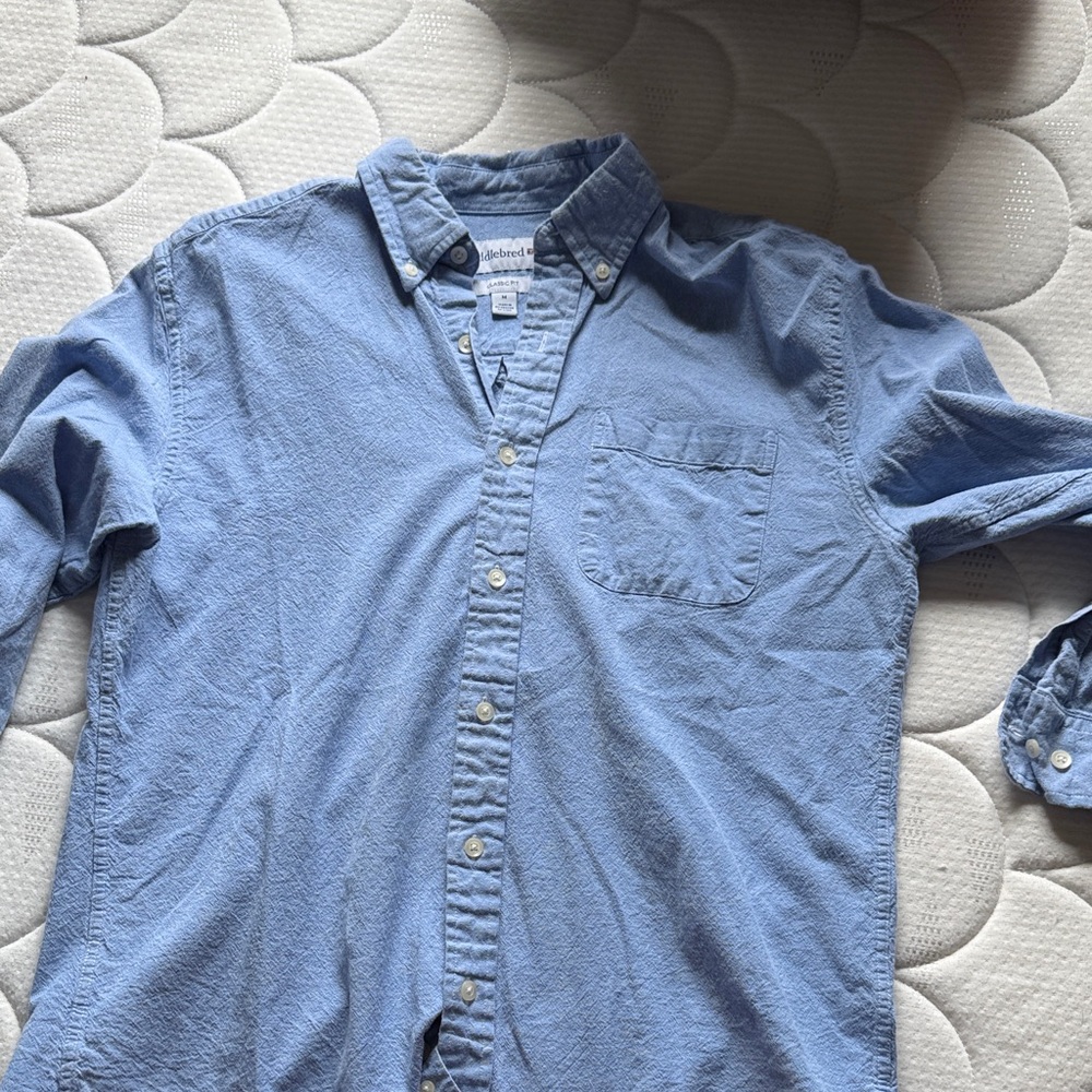 Saddlebred Light Blue Casual Button Down Shirt